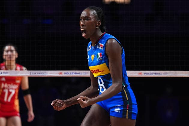 China v Italy - 2026 FIVB Volleyball Nations League MACAU, CHINA - JULY 26: Paola Ogechi Egonu (18) of Italy celebrates after a point during the 2026 FIVB Women s Volleyball Nations League (VNL) third-place match between China and Italy at the East Asian Games Dome in Macau, China, on July 26, 2026. Dilara Irem Sancar Anadolu Macau China. Editorial use only. Please get in touch for any other usage.  Copyright: x2026xAnadoluxDilaraxIremxSancarx