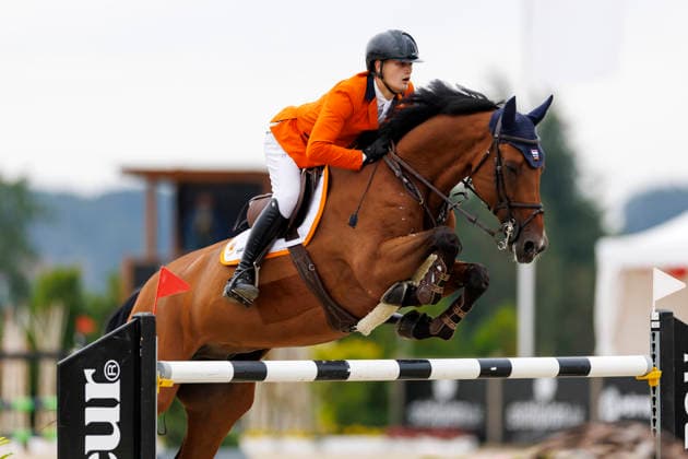 HAGEN a.T.W. - FEI Jumping European Championship, EM, Europameisterschaft Children, Juniors and Young Rider 2026, HAGEN a.T.W. - FEI Jumping European Championship Children, Juniors and Young Rider 2026 VOS Thijmen (NED), Cadillac Z YR-I - CH-EU-Y-S - YOUNG RIDERS - Individuals Final Individuals over two rounds - FIRST ROUND Hagen a.T.W., Reitanlage Haunhorst 26. July 2026 - *** HAGEN a T W FEI Jumping European Championship for Children, Juniors, and Young Riders 2026, HAGEN a T W FEI Jumping European Championship for Children, Juniors, and Young Riders 2026 VOS Thijmen NED, Cadillac Z YR I CH EU Y S YOUNG RIDERS Individuals Final Individuals over two rounds FIRST ROUND Hagen a T W, Haunhorst Equestrian Center, July 26, 2026