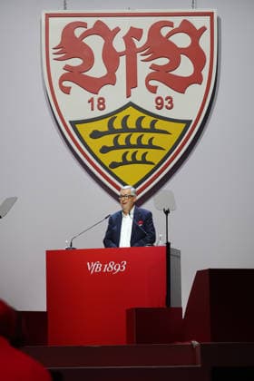 26.07.26 VfB Stuttgart MGV 2026 Deutschland, Stuttgart, 26.07.2026, Fussball, Bundesliga, Saison 2026 2027, VfB Stuttgart Mitgliederversammlung 2026: VfB Präsident Dietmar Allgaier. *** July 26, 2026 VfB Stuttgart General Members Meeting 2026 Germany, Stuttgart, July 26, 2026, Soccer, Bundesliga, 2026–2027 Season, VfB Stuttgart General Members Meeting 2026 VfB President Dietmar Allgaier