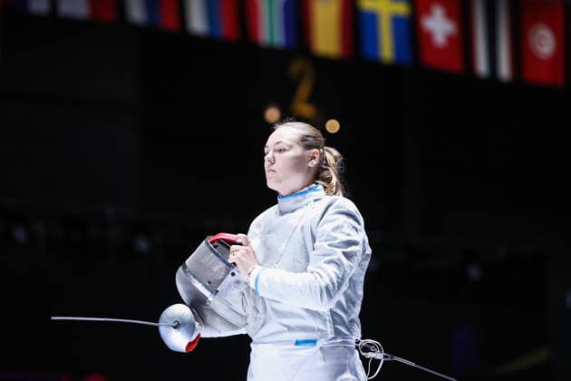 CHINA, HONG KONG - JULY 26, 2026: Russia s Alina Mikhailova competes in the ladies individual sabre event at the 2026 Kerry Fencing World Championships 2026 Fencing World Championships In Hong Kong  - ZUMAt113 20260726_zaa_t113_110 Copyright: xMikhailxSinitsynx