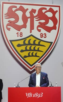 Stuttgart , VfB Stuttgart Mitgliederversammlung 2026 , Präsident Dietmar Allgaier *** Stuttgart, VfB Stuttgart 2026 General Meeting, President Dietmar Allgaier