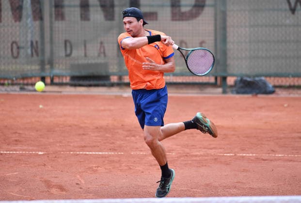 Tennis 1. Herren Bundesliga Saison 2026 TC Bredeney - Kölner THC Stadion Rot-Weiss am 26.07.2026 am Zeißbogen in Essen Akira Santillan ( TC Bredeney ) Nordrhein-Westfalen Deutschland *** Men s Tennis 1 Bundesliga, 2026 Season, TC Bredeney vs. Kölner THC, Rot Weiss Stadium, July 26, 2026, at Zeißbogen in Essen, Akira Santillan, TC Bredeney, North Rhine-Westphalia, Germany