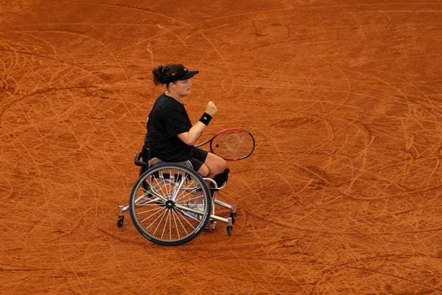 Aniek van Koot (NED) im Bild, Jubel, Freude, Emotion, Geste, GER, Aniek van Koot vs Lizzy de Greef, Tennis, Hamburg Wheelchair Open WT 500, Finale, 26.07.2026 GER, Aniek van Koot vs Lizzy de Greef, Tennis, Hamburg Wheelchair Open WT 500, Finale, 26.07.2026 Hamburg *** Aniek van Koot (NED) in the photo, celebration, joy, emotion, gesture, GER, Aniek van Koot vs. Lizzy de Greef, tennis, Hamburg Wheelchair Open WT 500, final, July 26, 2026, GER, Aniek van Koot vs. Lizzy de Greef, tennis, Hamburg Wheelchair Open WT 500, final, July 26, 2026, Hamburg Copyright: xEibner-Pressefoto MaxxVincenx EP_MVN