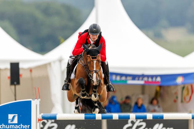 HAGEN a.T.W. - FEI Jumping European Championship, EM, Europameisterschaft Children, Juniors and Young Rider 2026, HAGEN a.T.W. - FEI Jumping European Championship Children, Juniors and Young Rider 2026 PASCHERTZ Max (GER), Foodfox Cathilde H YR-I - CH-EU-Y-S - YOUNG RIDERS - Individuals Final Individuals over two rounds - SECOND ROUND Hagen a.T.W., Reitanlage Haunhorst 26. July 2026 - *** HAGEN a T W FEI Jumping European Championship for Children, Juniors, and Young Riders 2026, HAGEN a T W FEI Jumping European Championship for Children, Juniors, and Young Riders 2026 PASCHERTZ Max GER, Foodfox Cathilde H YR I CH EU Y S YOUNG RIDERS Individuals Final (two rounds) SECOND ROUND Hagen a T W, Haunhorst Equestrian Center, July 26, 2026