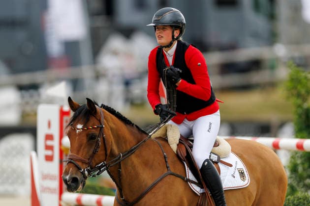 HAGEN a.T.W. - FEI Jumping European Championship, EM, Europameisterschaft Children, Juniors and Young Rider 2026, HAGEN a.T.W. - FEI Jumping European Championship Children, Juniors and Young Rider 2026 TIETJE Romy Rosalie (GER), Cascadino YR-I - CH-EU-Y-S - YOUNG RIDERS - Individuals Final Individuals over two rounds - SECOND ROUND Hagen a.T.W., Reitanlage Haunhorst 26. July 2026 - *** HAGEN a T W FEI Jumping European Championship for Children, Juniors, and Young Riders 2026, HAGEN a T W FEI Jumping European Championship for Children, Juniors, and Young Riders 2026 TIETJE Romy Rosalie GER, Cascadino YR I CH EU Y S YOUNG RIDERS Individual Final (two rounds) SECOND ROUND Hagen a T W, Haunhorst Equestrian Center, July 26, 2026