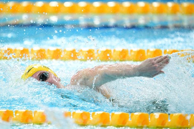 COM26 SWIMMING HEATS, Mollie O™Callaghan of Australia competes during the Women™s 100m Freestyle heats at the Glasgow 2026 Commonwealth Games at the Tollcross International Swimming Centre in Glasgow, Scotland, Sunday, July 26, 2026. ( NO ARCHIVING, EDITORIAL USE ONLY Glasgow Scotland United Kingdom  Copyright: xDEANxLEWINSx 20260726169625642623