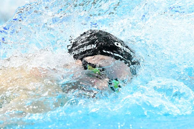 COM26 SWIMMING HEATS, Zoe Pedersen of New Zealand competes during the Women™s 100m Freestyle heats at the Glasgow 2026 Commonwealth Games at the Tollcross International Swimming Centre in Glasgow, Scotland, Sunday, July 26, 2026. ( NO ARCHIVING, EDITORIAL USE ONLY Glasgow Scotland United Kingdom  Copyright: xDEANxLEWINSx 20260726155938123060
