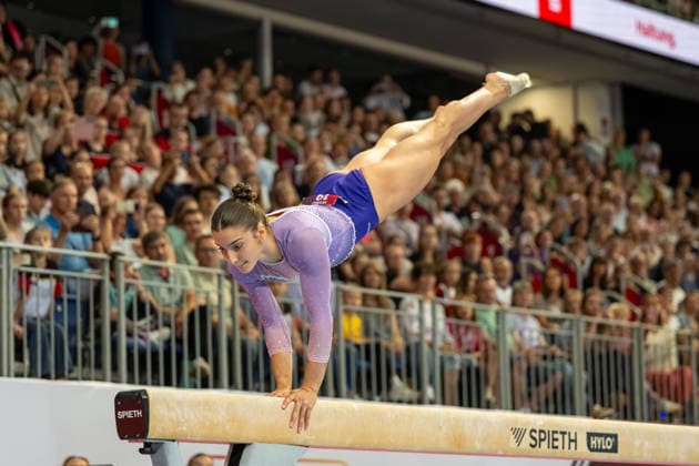 RECORD DATE NOT STATED Deutsche Meisterschaft Geräteturnen - Finals 2026, Hannover, Germany 26.07.2026 Helen Kevric (MTV Stuttgart) Deutsche Meisterschaft Geräteturnen Schwebebalken, 26.07.2026 in Hannover, Finals 2026 *** 2026 German Artistic Gymnastics Championships Finals, Hanover, Germany, July 26, 2026; Helen Kevric, MTV Stuttgart; German Artistic Gymnastics Championships, Balance Beam, July 26, 2026, in Hanover; 2026 Finals Copyright: xBEAUTIFULxSPORTS PeterxWeberx