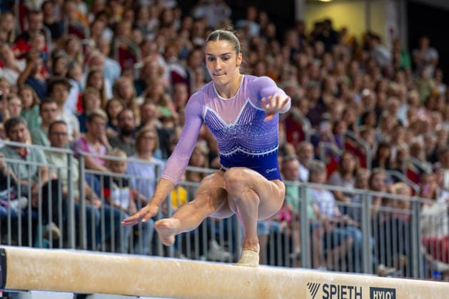 RECORD DATE NOT STATED Deutsche Meisterschaft Geräteturnen - Finals 2026, Hannover, Germany 26.07.2026 Helen Kevric (MTV Stuttgart) Deutsche Meisterschaft Geräteturnen Schwebebalken, 26.07.2026 in Hannover, Finals 2026 *** 2026 German Artistic Gymnastics Championships Finals, Hanover, Germany, July 26, 2026; Helen Kevric, MTV Stuttgart; German Artistic Gymnastics Championships, Balance Beam, July 26, 2026, in Hanover; 2026 Finals Copyright: xBEAUTIFULxSPORTS PeterxWeberx