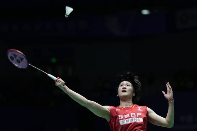 (260726) -- CHANGZHOU, July 26, 2026 -- Chen Yufei competes during the women s singles final match between Chen Yufei of China and Yamaguchi Akane of Japan at the 2026 China Open badminton tournament in Changzhou, east China s Jiangsu Province, July 26, 2026. ) (SP)CHINA-CHANGZHOU-BADMINTON-CHINA OPEN-WOMEN S SINGLES-FINAL (CN) SunxFei 