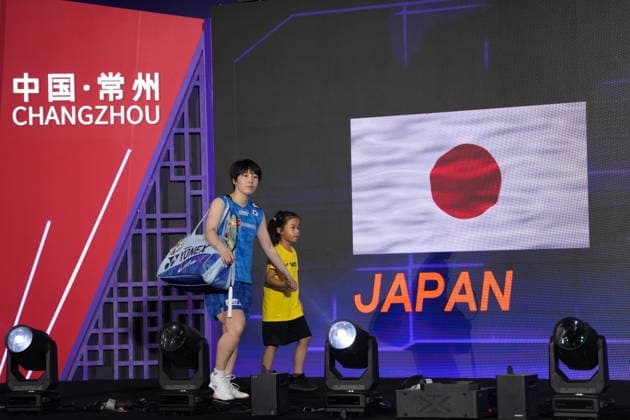 (260726) -- CHANGZHOU, July 26, 2026 -- Yamaguchi Akane arrives for the women s singles final match between Chen Yufei of China and Yamaguchi Akane of Japan at the 2026 China Open badminton tournament in Changzhou, east China s Jiangsu Province, July 26, 2026. ) (SP)CHINA-CHANGZHOU-BADMINTON-CHINA OPEN-WOMEN S SINGLES-FINAL (CN) LixBo 