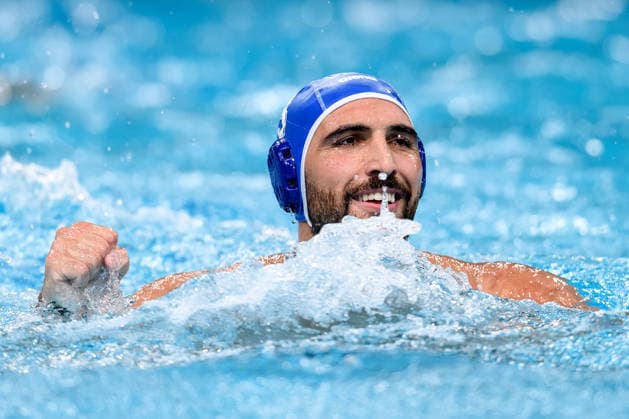 Water polo, Wasserball WORLD CUP, Dimitrios Skoumpakis of Greece reacts during the Men™s Gold Medal Water Polo World Cup Final match between Hungary and Greece at Sydney Olympic Park Aquatic Centre in Sydney, Sunday, July 26, 2026. ( NO ARCHIVING, EDITORIAL USE ONLY SYDNEY NEW SOUTH WALES AUSTRALIA  Copyright: xSTEVENxMARKHAMx 20260726139529581896