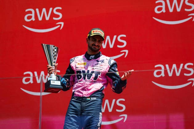 AUTO - FORMULA 2 2026 - BUDAPEST MAINI Kush (ind), ART Grand Prix, Dallara F2 2024, portrait podium during the 9th round of the 2026 FIA Formula 2 Championship from July 24 to 26, 2026 on the Hungaroring, in Mogyorod near Budapest, Hungary - MogyorodHungary  Copyright: xFLORENTxGOODENx