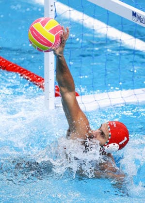 July 26, 2026, Sydney, Nsw, Australia: KRISTOF CSOMA of Hungary makes a save during the Men s gold medal match between Hungary and Greece at the 2026 World Aquatics Women s Water polo, Wasserball World Cup. Sydney Australia - ZUMAt173 20260726_zsp_t173_030 Copyright: xStephanexThomasx