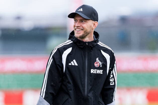 ST. JOHANN IN TIROL, AUSTRIA - JULY 26: Rene Wagner (Head Coach 1. FC Koeln) smiling after a training session at trainings camp in Kitzbuehel of season 2026 27 at Koasastadion on July 26, 2026 in St. Johann in Tirol, Austria. Austria Copyright: xSteffiexWunderlx