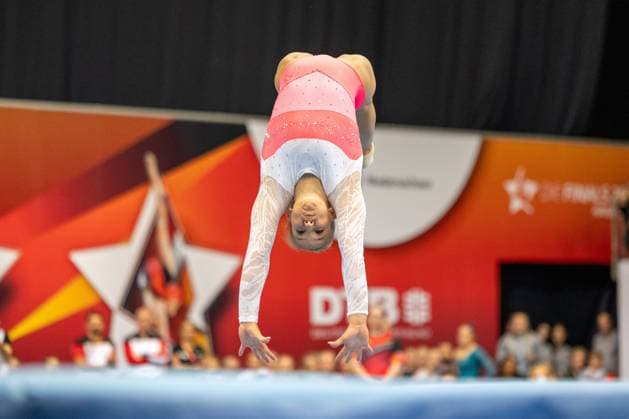 DM Finals 2026; Gerätfinals Frauen Boden***Karina Schönmaier bei ihrer Übung *** 2026 DM Finals Women s Apparatus Finals – Floor Exercise***Karina Schönmaier performing her routine Copyright: xUdoxHerrmannx
