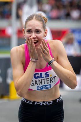 Deutsche Leichtathletik-Meisterschaften; Bochum-Wattenscheid, 26.07.2026 Deutsche Meisterin im Hochsprung Dorothea Gantert (SpVg Laatzen) ; Deutsche Leichtathletik-Meisterschaften am 26.07.2026 im Lorheide-Stadion, Bochum-Wattenscheid (Nordrhein-Westfalen). *** German Track and Field Championships, Bochum-Wattenscheid, July 26, 2026; German High Jump Champion: Dorothea Gantert (SpVg Laatzen); German Track and Field Championships on July 26, 2026, at Lorheide Stadium, Bochum-Wattenscheid, North Rhine-Westphalia Copyright: xBEAUTIFULxSPORTS LeahxKohringx