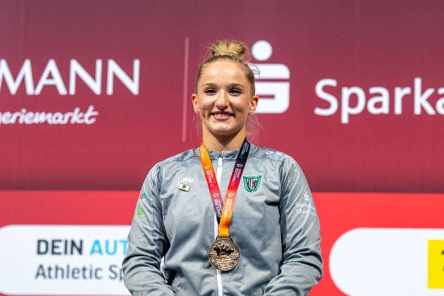 RECORD DATE NOT STATED Deutsche Meisterschaft Geräteturnen - Finals 2026, Hannover, Germany 26.07.2026 Karina Schönmaier (TuS 1861 Chemnitz-Altendorf, Bodenturnen), Deutsche Meisterschaft Geräteturnen, Finals 2926, Hannover 26.07.2026 *** 2026 German Artistic Gymnastics Championships Finals, Hanover, Germany, July 26, 2026; Karina Schönmaier, TuS 1861 Chemnitz Altendorf, Floor Exercise, German Artistic Gymnastics Championships, Finals 2926, Hanover, July 26, 2026 Copyright: xBEAUTIFULxSPORTS PeterxWeberx