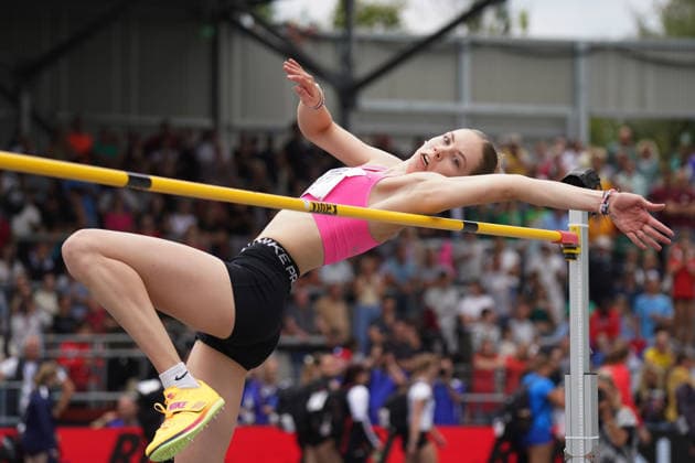 Leichtathletik, Athletics, Track and Field,, Leichtathletik DM 2026 , 25.07-26.07.2026, Lohrheidestadion Bochum-Wattenheid Hochsprung Frauen Finale , Dorothea Gantert, SpVg Laatzen Copyright Gladys Chai von der Laage *** Track and Field, Athletics, Track and Field, 2026 German Track and Field Championships, July 25–26, 2026, Lohrheidestadion, Bochum, Wattenheid, Women’s High Jump Final, Dorothea Gantert, SpVg Laatzen, Copyright Gladys Chai von der Laage