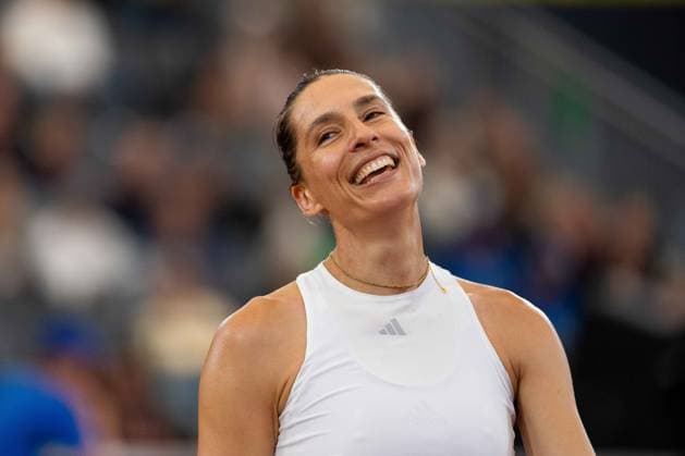 Andrea Petkovic (GER) lacht, GER, Martina Hingis vs Andrea Petkovic, Tennis, MSC Hamburg Ladies Open WTA, Tennis Damen 250, Showmatch, 26.07.2026 GER, Martina Hingis vs Andrea Petkovic, Tennis, MSC Hamburg Ladies Open WTA 250, Showmatch, 26.07.2026 Hamburg *** Andrea Petkovic (GER) laughs, GER, Martina Hingis vs. Andrea Petkovic, Tennis, MSC Hamburg Ladies Open WTA 250, Exhibition Match, July 26, 2026, GER, Martina Hingis vs. Andrea Petkovic, Tennis, MSC Hamburg Ladies Open WTA 250, Exhibition Match, July 26, 2026, Hamburg Copyright: xEibner-Pressefoto MaxxVincenx EP_MVN