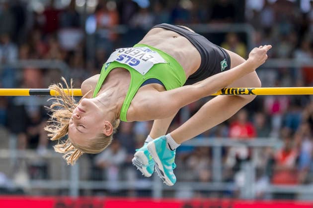 Deutsche Leichtathletik-Meisterschaften; Bochum-Wattenscheid, 26.07.2026 Carolin Evers (SV Werder Bremen), Hochsprung ; Deutsche Leichtathletik-Meisterschaften am 26.07.2026 im Lorheide-Stadion, Bochum-Wattenscheid (Nordrhein-Westfalen). *** German Track and Field Championships, Bochum-Wattenscheid, July 26, 2026; Carolin Evers, SV Werder Bremen, high jump; German Track and Field Championships on July 26, 2026, at Lorheide Stadium, Bochum-Wattenscheid, North Rhine-Westphalia Copyright: xBEAUTIFULxSPORTS AxelxKohringx