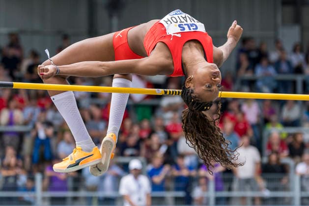 Deutsche Leichtathletik-Meisterschaften; Bochum-Wattenscheid, 26.07.2026 Blessing Enatoh (LG Nord Berlin), Hochsprung ; Deutsche Leichtathletik-Meisterschaften am 26.07.2026 im Lorheide-Stadion, Bochum-Wattenscheid (Nordrhein-Westfalen). *** German Track and Field Championships, Bochum-Wattenscheid, July 26, 2026; Blessing Enatoh, LG Nord Berlin, high jump; German Track and Field Championships on July 26, 2026, at Lorheide Stadium, Bochum-Wattenscheid, North Rhine-Westphalia Copyright: xBEAUTIFULxSPORTS AxelxKohringx