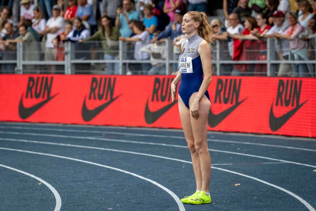 Deutsche Leichtathletik-Meisterschaften; Bochum-Wattenscheid, 26.07.2026 Hochspringerin Imke Onnen (Cologne Athletics); Deutsche Leichtathletik-Meisterschaften am 26.07.2026 im Lorheide-Stadion, Bochum-Wattenscheid (Nordrhein-Westfalen). *** German Track and Field Championships, Bochum-Wattenscheid, July 26, 2026; High jumper Imke Onnen of Cologne Athletics; German Track and Field Championships on July 26, 2026, at Lorheide Stadium, Bochum-Wattenscheid, North Rhine-Westphalia Copyright: xBEAUTIFULxSPORTS LeahxKohringx