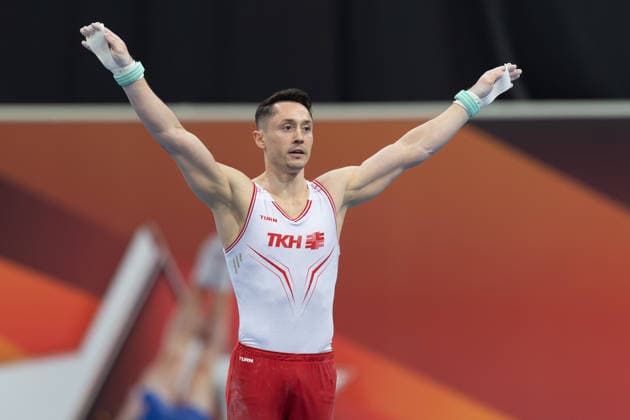Deutsche Meisterschaften im Gerätturnen 2026, Gerätfinals Andreas Toba (Turn-Klubb zu Hannover). Deutsche Meisterschaften im Gerätturnen, Gerätfinals, am 26. Juli 2026 in der ZAG-Arena in Hannover., Hannover Niedersachsen Deutschland ZAG Arena *** 2026 German Artistic Gymnastics Championships, Apparatus Finals, Andreas Toba Turn Klubb zu Hannover German Artistic Gymnastics Championships, Apparatus Finals, on July 26, 2026, at the ZAG Arena in Hanover, Hanover, Lower Saxony, Germany ZAG Arena