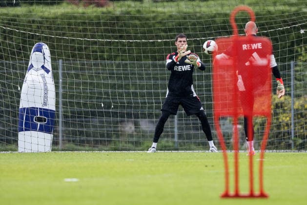 ST. JOHANN IN TIROL, AUSTRIA - JULY 26: Martin James (1. FC Koeln) catching a ball during a training session at trainings camp in Kitzbuehel of season 2026 27 at Koasastadion on July 26, 2026 in St. Johann in Tirol, Austria. Austria Copyright: xSteffiexWunderlx