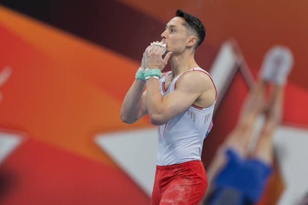 Deutsche Meisterschaften im Gerätturnen 2026, Gerätfinals Andreas Toba (Turn-Klubb zu Hannover). Deutsche Meisterschaften im Gerätturnen, Gerätfinals, am 26. Juli 2026 in der ZAG-Arena in Hannover., Hannover Niedersachsen Deutschland ZAG Arena *** 2026 German Artistic Gymnastics Championships, Apparatus Finals, Andreas Toba Turn Klubb zu Hannover German Artistic Gymnastics Championships, Apparatus Finals, on July 26, 2026, at the ZAG Arena in Hanover, Hanover, Lower Saxony, Germany ZAG Arena