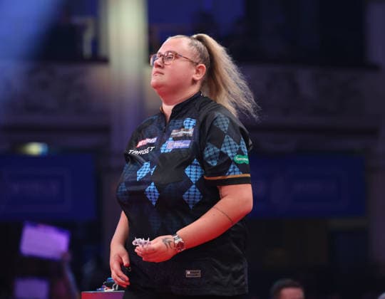 World Matchplay Darts 2026 FINAL Beau Greaves during the World Matchplay Darts Final at Winter Gardens, Blackpool, UK on 26 July 2026. Blackpool Winter Gardens UK Editorial use only , Copyright: xChrisxSargeantx PSI-24532-0012