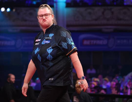 World Matchplay Darts 2026 FINAL Beau Greaves during the World Matchplay Darts Final at Winter Gardens, Blackpool, UK on 26 July 2026. Blackpool Winter Gardens UK Editorial use only , Copyright: xChrisxSargeantx PSI-24532-0015