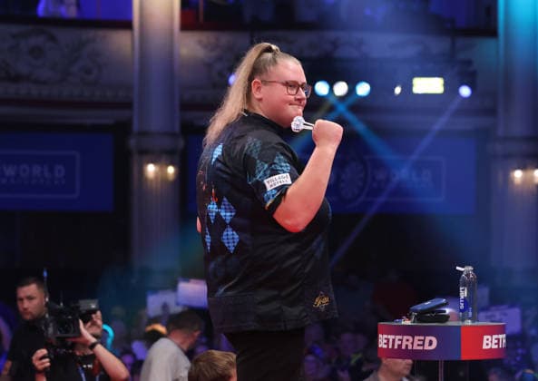 World Matchplay Darts 2026 FINAL Beau Greaves during the World Matchplay Darts Final at Winter Gardens, Blackpool, UK on 26 July 2026. Blackpool Winter Gardens UK Editorial use only , Copyright: xChrisxSargeantx PSI-24532-0018