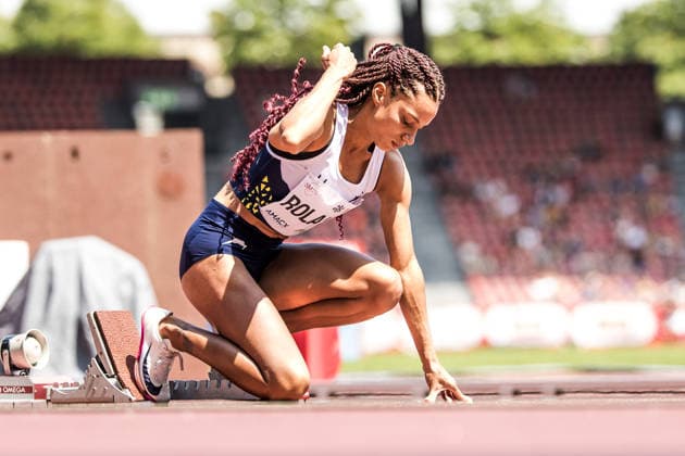 Swiss Athletics Championships, 26.07.2026 ZURICH, SWITZERLAND - JULY 26: Melanie Roland (CA Belfaux) at the start of the womens 400 m at the Swiss Athletics Championships on July 26, 2026 in Zurich, Switzerland. *** Swiss Athletics Championships, July 26, 2026, Zurich, Switzerland. Melanie Roland (CA Belfaux) at the start of the women s 400-meter race at the Swiss Athletics Championships on July 26, 2026, in Zurich, Switzerland Copyright: xBEAUTIFULxSPORTS UlfxSchillerx