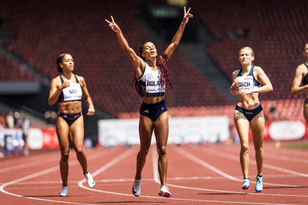 Swiss Athletics Championships, 26.07.2026 ZURICH, SWITZERLAND - JULY 26: Melanie Roland (CA Belfaux) wins the womens 400 m at the Swiss Athletics Championships on July 26, 2026 in Zurich, Switzerland. *** Swiss Athletics Championships, July 26, 2026, Zurich, Switzerland. Melanie Roland of CA Belfaux wins the women s 400-meter race at the Swiss Athletics Championships on July 26, 2026, in Zurich, Switzerland. Copyright: xBEAUTIFULxSPORTS UlfxSchillerx