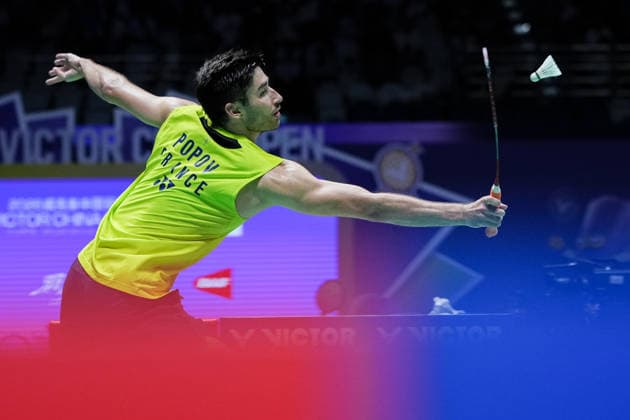 (260726) -- CHANGZHOU, July 26, 2026 -- Toma Junior Popov competes during the men s singles final match between Chou Tien Chen of Chinese Taipei and Toma Junior Popov of France at the China Open 2026 badminton tournament in Changzhou, east China s Jiangsu Province, July 26, 2026. ) (SP)CHINA-CHANGZHOU-BADMINTON-CHINA OPEN-MEN S SINGLES-FINAL(CN) LixBo 