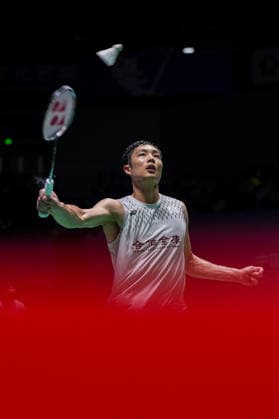 (260726) -- CHANGZHOU, July 26, 2026 -- Chou Tien Chen competes during the men s singles final match between Chou Tien Chen of Chinese Taipei and Toma Junior Popov of France at the China Open 2026 badminton tournament in Changzhou, east China s Jiangsu Province, July 26, 2026. ) (SP)CHINA-CHANGZHOU-BADMINTON-CHINA OPEN-MEN S SINGLES-FINAL(CN) LixBo 