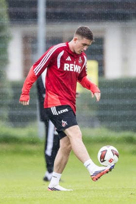 ST. JOHANN IN TIROL, AUSTRIA - JULY 26: Isak Johannesson (1. FC Koeln, 8) controls the ball during a training session at trainings camp in Kitzbuehel of season 2026 27 at Koasastadion on July 26, 2026 in St. Johann in Tirol, Austria. Austria Copyright: xSteffiexWunderlx