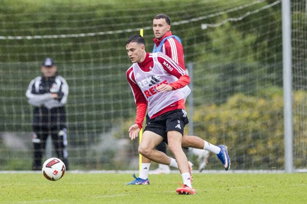 ST. JOHANN IN TIROL, AUSTRIA - JULY 26: Paul Okon-Engstler (1. FC Koeln, 23) controls the ball during a training session at trainings camp in Kitzbuehel of season 2026 27 at Koasastadion on July 26, 2026 in St. Johann in Tirol, Austria. Austria Copyright: xSteffiexWunderlx