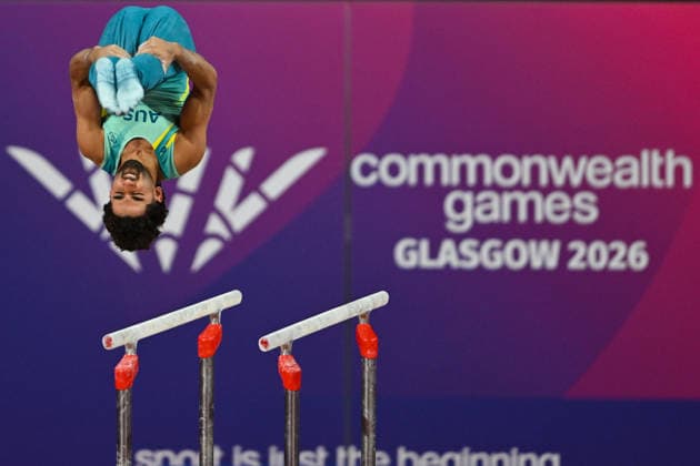 COM26 ARTISTIC GYMNASTICS, Ritam Malik of Australia competes in the Artistic Gymnastics Men™s All-Around Final during the Glasgow 2026 Commonwealth Games at the Glasgow International Arena in Glasgow, Scotland, Sunday, July 26, 2026. ( NO ARCHIVING, EDITORIAL USE ONLY Glasgow Scotland United Kingdom  Copyright: xLUKASxCOCHx 20260726197732143837