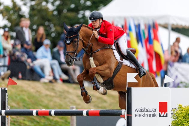 HAGEN a.T.W. - FEI Jumping European Championship, EM, Europameisterschaft Children, Juniors and Young Rider 2026, HAGEN a.T.W. - FEI Jumping European Championship Children, Juniors and Young Rider 2026 TILLMANN Lennard (GER), Veltiner 3 J-I - CH-EU-J-S - Juniors - Individuals Final Individuals over two rounds - First ROUND Hagen a.T.W., Reitanlage Haunhorst 26. July 2026 - *** HAGEN a T W FEI Jumping European Championship for Children, Juniors, and Young Riders 2026, HAGEN a T W FEI Jumping European Championship for Children, Juniors and Young Riders 2026 TILLMANN Lennard GER, Veltiner 3 J I CH EU J S Juniors Individuals Final (Individuals over two rounds) First ROUND Hagen a T W, Haunhorst Equestrian Center, July 26, 2026