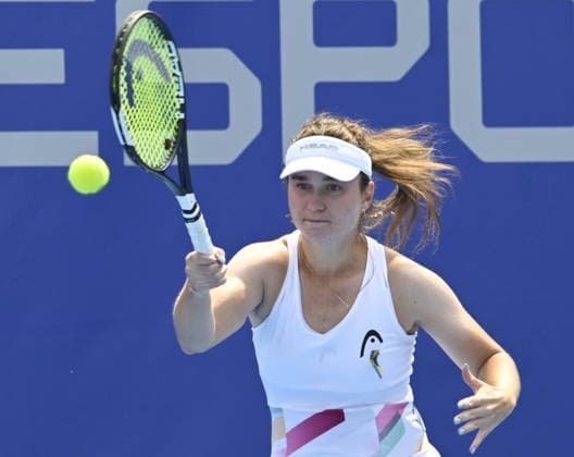 Daria Snigur of Ukraine (pictured) in action during the match against Lilli Tagger of Austria within the women s WTA, Tennis Damen 250 Livesport Prague Open 2026 tennis tournament in Prague, Czech Republic, on July 26, 2026. (CTKxPhoto MichalxKrumphanzl) CTKPhotoP2026072603099  CTKPhotoP2026072603099