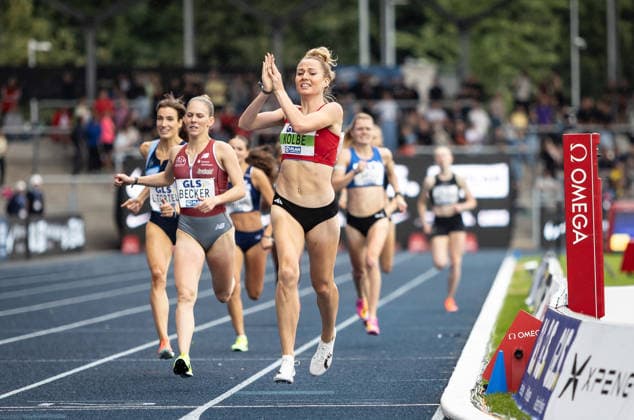 Deutsche Leichtathletik-Meisterschaften; Bochum-Wattenscheid, 26.07.2026 Smilla Kolbe (Eintracht Frankfurt e.V.) wird Deutsche Meisterin über 800m der Frauen; Deutsche Leichtathletik-Meisterschaften am 26.07.2026 im Lohrheidestadion in Bochum-Wattenscheid (Nordrhein-Westfalen). *** German Track and Field Championships, Bochum-Wattenscheid, July 26, 2026: Smilla Kolbe of Eintracht Frankfurt e.V. becomes the German women’s 800-meter champion at the German Track and Field Championships on July 26, 2026, at the Lohrheidestadion in Bochum-Wattenscheid, North Rhine-Westphalia Copyright: xBEAUTIFULxSPORTS R.xSchmittx