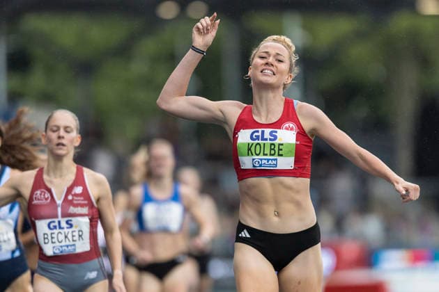 Deutsche Leichtathletik-Meisterschaften; Bochum-Wattenscheid, 26.07.2026 Smilla Kolbe (Eintracht Frankfurt e.V.) gewinnt die 800m und ist Deutsche Meisterin; Deutsche Leichtathletik-Meisterschaften am 26.07.2026 im Lorheide-Stadion, Bochum-Wattenscheid (Nordrhein-Westfalen). *** German Track and Field Championships, Bochum Wattenscheid, July 26, 2026: Smilla Kolbe of Eintracht Frankfurt e.V. wins the 800m and is crowned German champion at the German Track and Field Championships on July 26, 2026, at Lorheide Stadium, Bochum-Wattenscheid, North Rhine-Westphalia Copyright: xBEAUTIFULxSPORTS AxelxKohringx