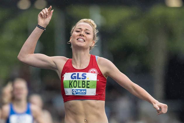 Deutsche Leichtathletik-Meisterschaften; Bochum-Wattenscheid, 26.07.2026 Smilla Kolbe (Eintracht Frankfurt e.V.) gewinnt die 800m und ist Deutsche Meisterin; Deutsche Leichtathletik-Meisterschaften am 26.07.2026 im Lorheide-Stadion, Bochum-Wattenscheid (Nordrhein-Westfalen). *** German Track and Field Championships, Bochum Wattenscheid, July 26, 2026: Smilla Kolbe of Eintracht Frankfurt e.V. wins the 800m and is crowned German champion at the German Track and Field Championships on July 26, 2026, at Lorheide Stadium, Bochum-Wattenscheid, North Rhine-Westphalia Copyright: xBEAUTIFULxSPORTS AxelxKohringx