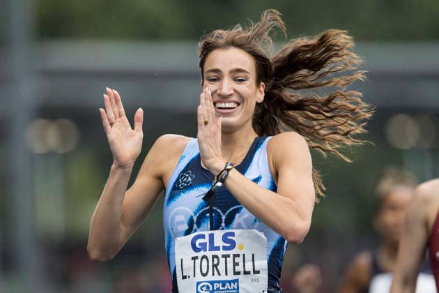 Deutsche Leichtathletik-Meisterschaften; Bochum-Wattenscheid, 26.07.2026 Lara Tortell (Athletics Team Karben) freut sich über Platz 3, 800m; Deutsche Leichtathletik-Meisterschaften am 26.07.2026 im Lorheide-Stadion, Bochum-Wattenscheid (Nordrhein-Westfalen). *** German Track and Field Championships, Bochum Wattenscheid, July 26, 2026: Lara Tortell of the Karben Athletics Team is delighted with her 3rd-place finish in the 800m at the German Track and Field Championships on July 26, 2026, at Lorheide Stadium, Bochum-Wattenscheid, North Rhine-Westphalia Copyright: xBEAUTIFULxSPORTS AxelxKohringx
