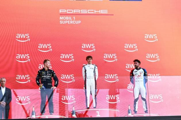 11 Chester Kieffer (LUX, Schumacher CLRT), 2 Marcus Amand (FIN, BWT Lechner Racing), 25 Wouter Boerekamps (NLD, Team GP Elite), Porsche Mobil 1 Supercup at Hungaroring on July 26, 2026 in Budapest, Hungary. (Photo by HOCH ZWEI) Budapest Hungary *** 11 Chester Kieffer LUX, Schumacher CLRT, 2 Marcus Amand FIN, BWT Lechner Racing, 25 Wouter Boerekamps NLD, Team GP Elite, Porsche Mobil 1 Supercup at the Hungaroring on July 26, 2026, in Budapest, Hungary. Photo by HOCH ZWEI, Budapest, Hungary
