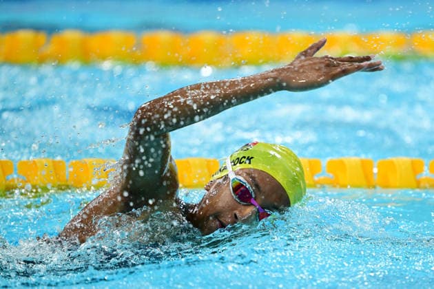 COM26 SWIMMING HEATS, Roxzanne Kirarock of Papua New Guinea competes during the Women™s 100m Freestyle heats at the Glasgow 2026 Commonwealth Games at the Tollcross International Swimming Centre in Glasgow, Scotland, Sunday, July 26, 2026. ( NO ARCHIVING, EDITORIAL USE ONLY Glasgow Scotland United Kingdom  Copyright: xDEANxLEWINSx 20260726198138065931