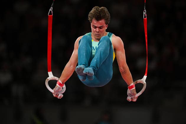 COM26 ARTISTIC GYMNASTICS, Jesse Moore of Australia competes in the Artistic Gymnastics Men™s All-Around Final during the Glasgow 2026 Commonwealth Games at the Glasgow International Arena in Glasgow, Scotland, Sunday, July 26, 2026. ( NO ARCHIVING, EDITORIAL USE ONLY Glasgow Scotland United Kingdom  Copyright: xLUKASxCOCHx 20260726186038168677