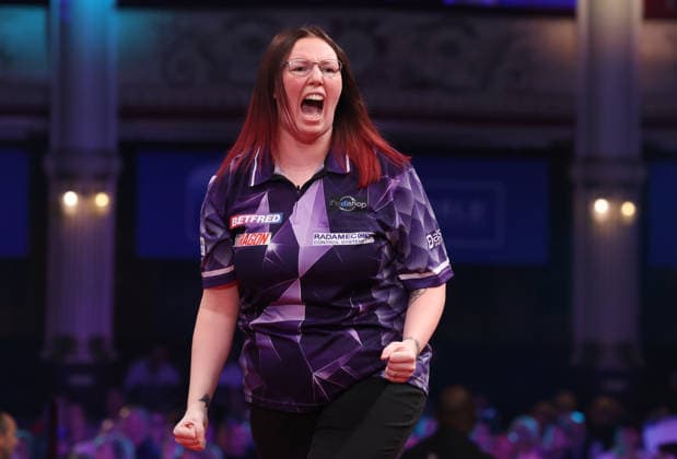 World Matchplay Darts 2026 FINAL Gemma Hayter during the World Matchplay Darts Final at Winter Gardens, Blackpool, UK on 26 July 2026. Blackpool Winter Gardens UK Editorial use only , Copyright: xChrisxSargeantx PSI-24532-0038